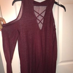 Cross neck dress